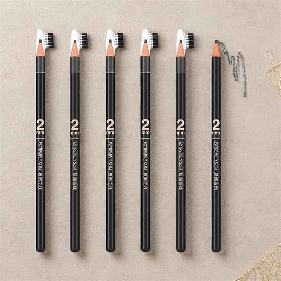Hair-stroke thin tip black pencils  (6pc)