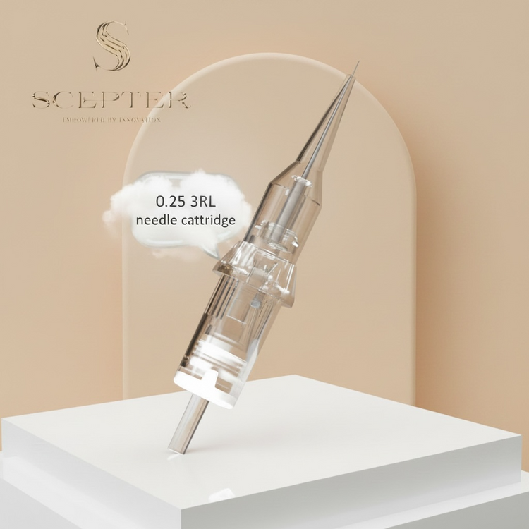 Sceter Machine Scepter PMU Tattoo Needle Cartridges 0.25mm 3 RL (20pcs) – Brow Supplies
