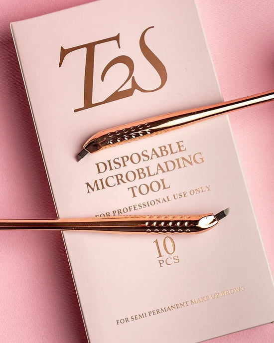 T2S Disposable Microblading Pen, 14-Slanted Blades (10)